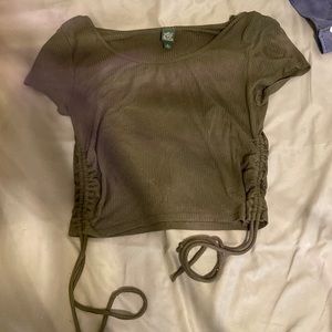 Green crop top